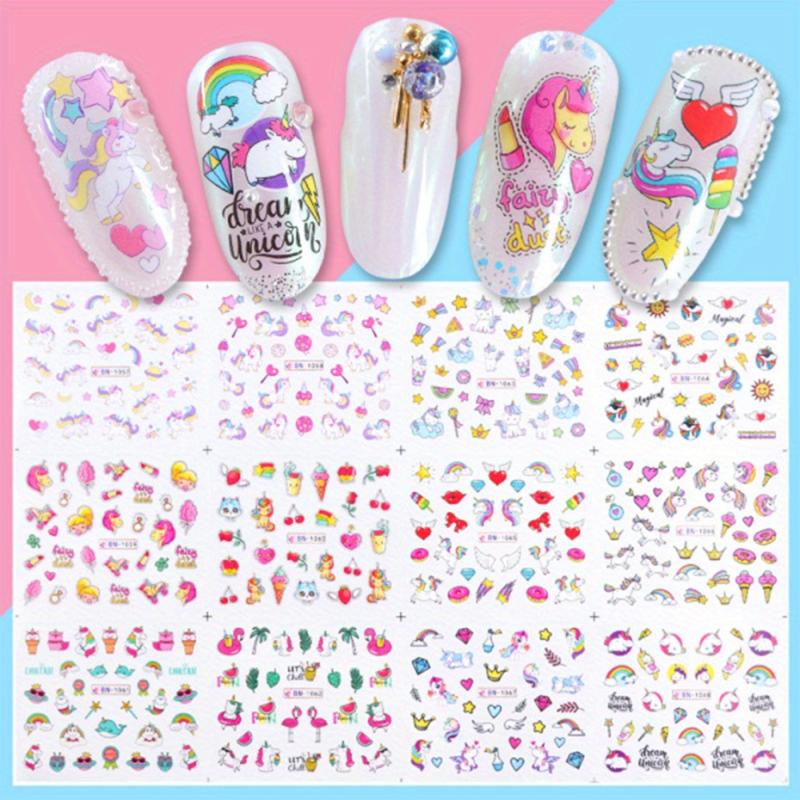 Desserts Nail Art Water Transfer Decals Cartoon Sliders