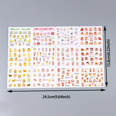 Desserts Nail Art Water Transfer Decals Cartoon Sliders