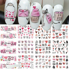 Desserts Nail Art Water Transfer Decals Cartoon Sliders