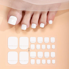 Glitter Toe Nail Stickers Full Nail Wraps Self Adhesive Toenail Polish Strips