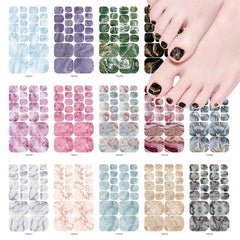 Toe Nail Wraps Art Stickers Pattern Toe Nail Art Decals Supplies