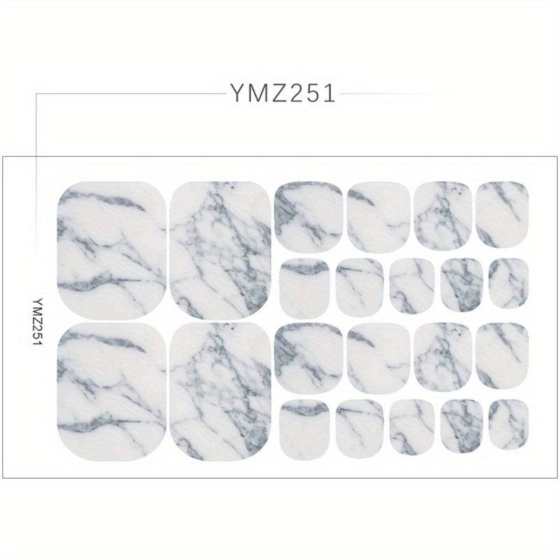 Toe Nail Wraps Art Stickers Pattern Toe Nail Art Decals Supplies