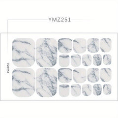 Toe Nail Wraps Art Stickers Pattern Toe Nail Art Decals Supplies