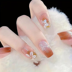 5D Embossed Acrylic DIY Flower Nail Sticker - Camellia Flower