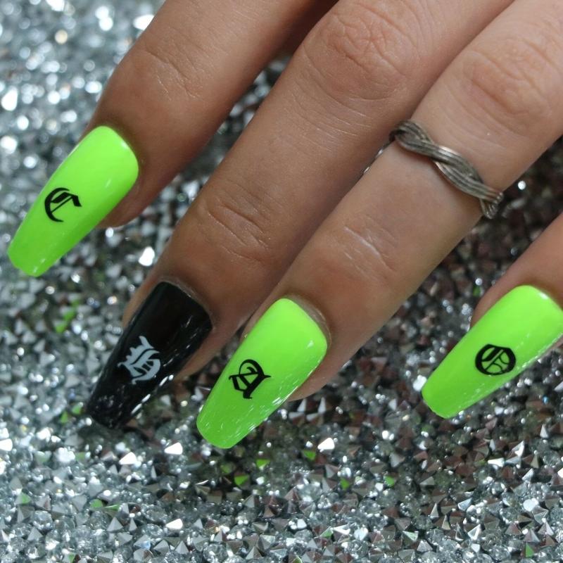 Gothic Letter Golden Alphabet Adhesive Nail Stickers