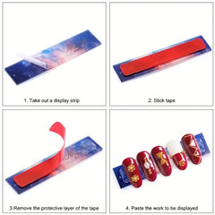 10pcs Nail Art Tape Clear Adhesive Waterproof Double Sided Mounting