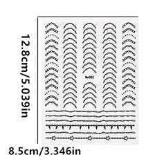 3D Nail Sticker Laser Silver Striping Tape French Style Manicure Accessories