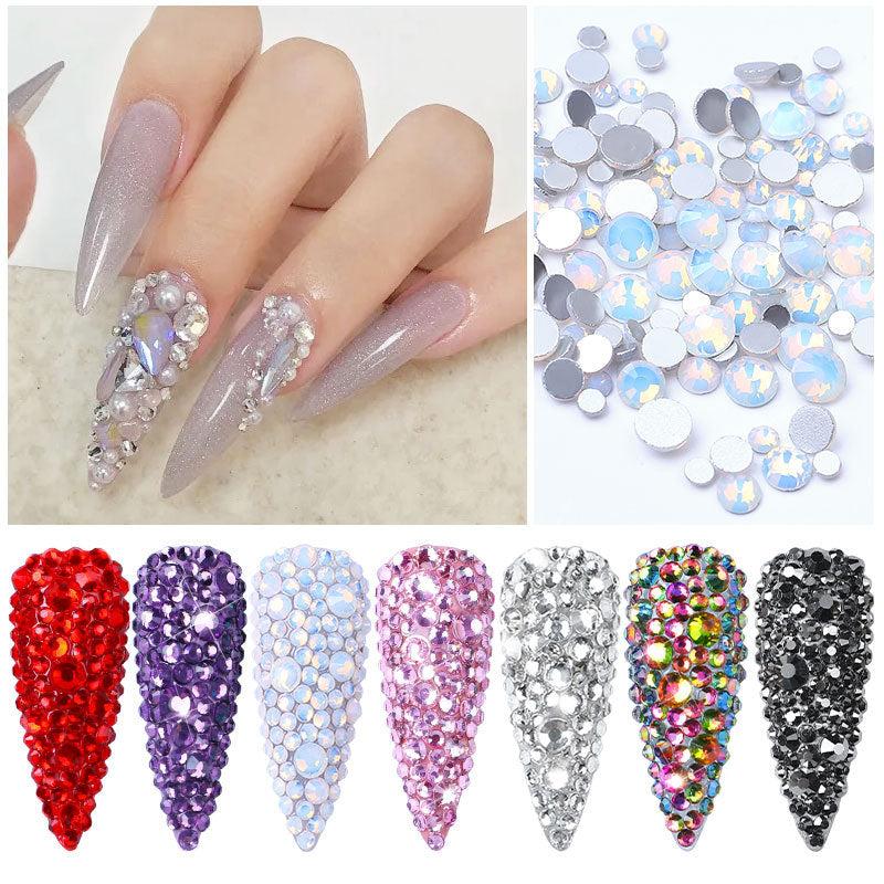 1440 pcs Glass Flat Bottom Rhinestones for DIY Crafts Nails Clothes Makeup