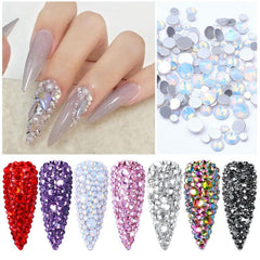 1440 pcs Glass Flat Bottom Rhinestones for DIY Crafts Nails Clothes Makeup