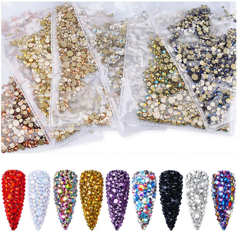 1440 pcs Glass Flat Bottom Rhinestones for DIY Crafts Nails Clothes Makeup