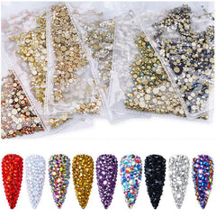 1440 pcs Glass Flat Bottom Rhinestones for DIY Crafts Nails Clothes Makeup