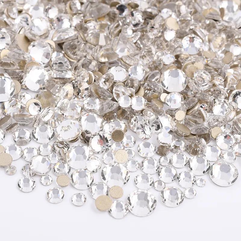 1440 pcs Glass Flat Bottom Rhinestones for DIY Crafts Nails Clothes Makeup