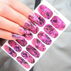 Marble Texture 3D Nail Stickers Self Adhesive Nail Decoration