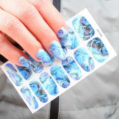 Marble Texture 3D Nail Stickers Self Adhesive Nail Decoration