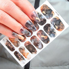 Marble Texture 3D Nail Stickers Self Adhesive Nail Decoration
