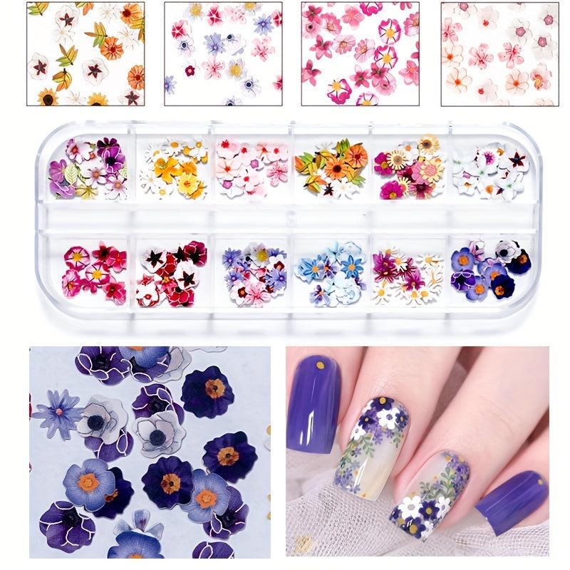 3D Halloween Christmas Nail Art Sequin Skull Flower Snowman Nail Flakes