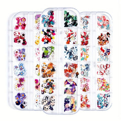 3D Halloween Christmas Nail Art Sequin Skull Flower Snowman Nail Flakes