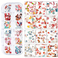 3D Halloween Christmas Nail Art Sequin Skull Flower Snowman Nail Flakes