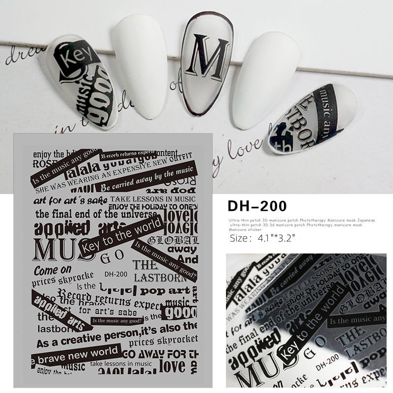 Self-Adhesive Letter Nail Stickers Nail Decals