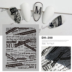 Self-Adhesive Letter Nail Stickers Nail Decals