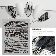 Self-Adhesive Letter Nail Stickers Nail Decals