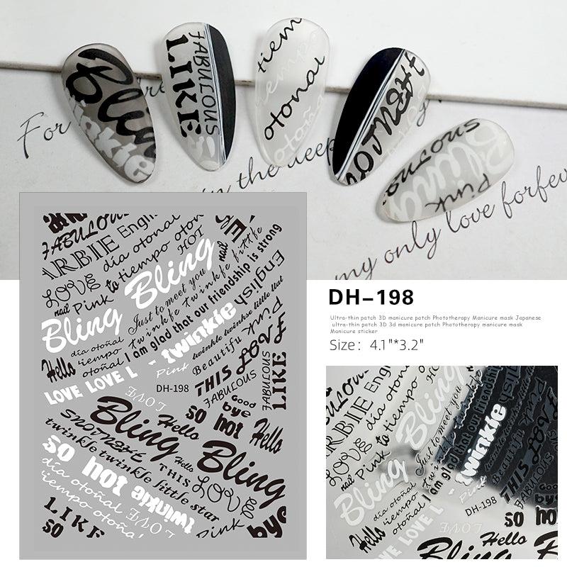 Self-Adhesive Letter Nail Stickers Nail Decals