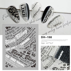 Self-Adhesive Letter Nail Stickers Nail Decals