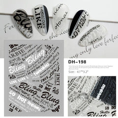 Self-Adhesive Letter Nail Stickers Nail Decals