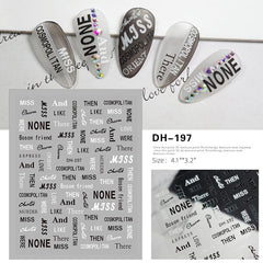 Self-Adhesive Letter Nail Stickers Nail Decals