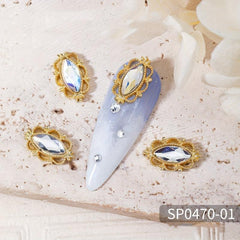 5pcs 3D Nail Art Charms AB Rhinestones Alloy Nail Gem Accessories