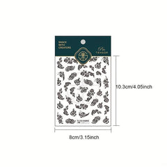1 Pcs Rose Nail Stickers Self Adhesive Manicure 3D Nail Sticker