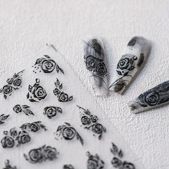 1 Pcs Rose Nail Stickers Self Adhesive Manicure 3D Nail Sticker
