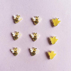 Small Resin Honeybee Nail Charms Bumblebee Ornaments