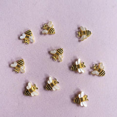 Small Resin Honeybee Nail Charms Bumblebee Ornaments