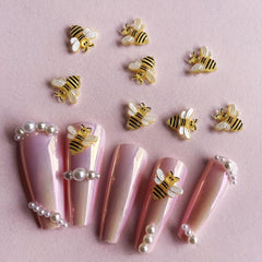 Small Resin Honeybee Nail Charms Bumblebee Ornaments