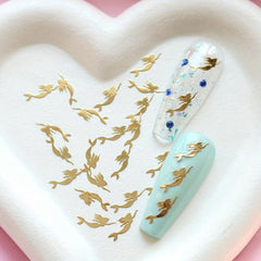 Mermaid Copper Slice Nail Art Stickers For Women & Girls DIY
