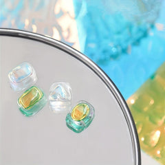 6pcs Aurora Nail Foil Laser Nail Stickers Iridescent Nail Designs