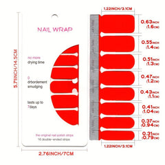 Full Wrap Nail Polish Stickers Self Adhesive Nail Art Decals for Women and Girls