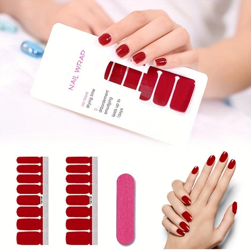 Full Wrap Nail Polish Stickers Self Adhesive Nail Art Decals for Women and Girls
