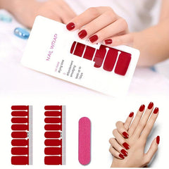 Full Wrap Nail Polish Stickers Self Adhesive Nail Art Decals for Women and Girls