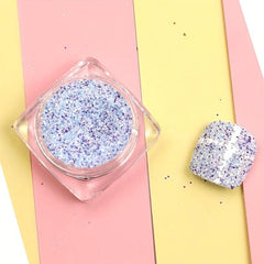 6 Pcs Holographic Nail Glitter Set Nail Decoration