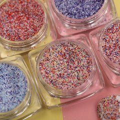6 Pcs Holographic Nail Glitter Set Nail Decoration