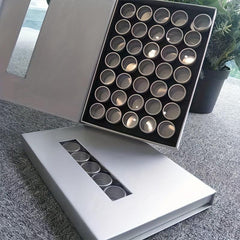 35 Grid Independent Aluminum Nail Art Empty Storage Box