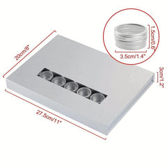 35 Grid Independent Aluminum Nail Art Empty Storage Box
