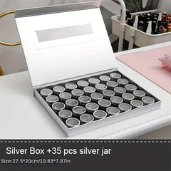 35 Grid Independent Aluminum Nail Art Empty Storage Box