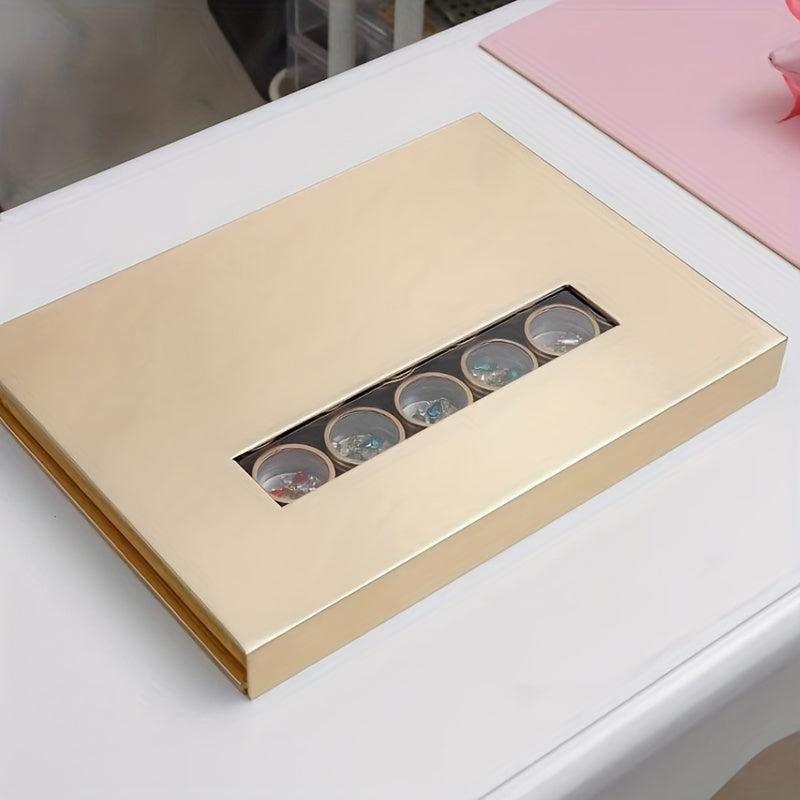35 Grid Independent Aluminum Nail Art Empty Storage Box
