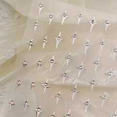 Sparkle Star Nail Art Stickers 3D Self Adhesive Decals Bling Rhinestone