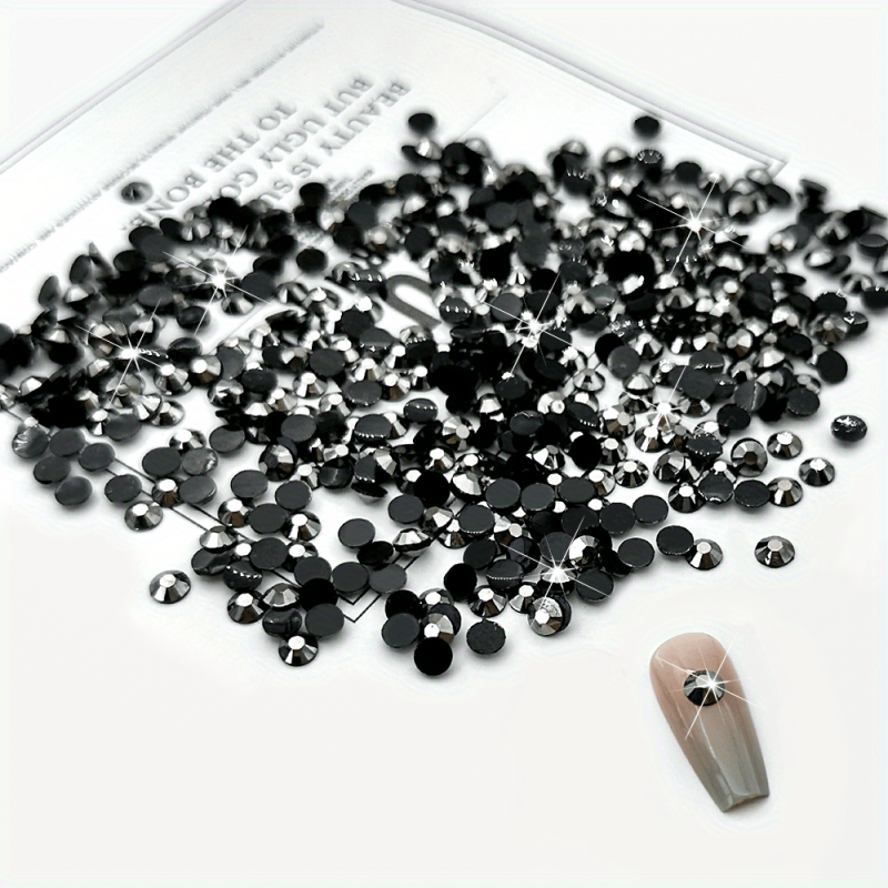 500-1000pcs Round Nail Art Rhinestones Flatback Gems for DIY Accessories