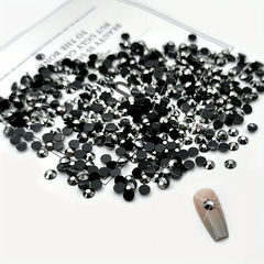 500-1000pcs Round Nail Art Rhinestones Flatback Gems for DIY Accessories