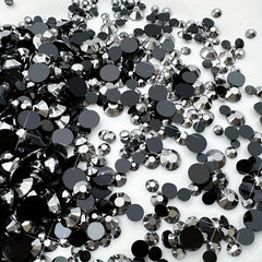 500-1000pcs Round Nail Art Rhinestones Flatback Gems for DIY Accessories